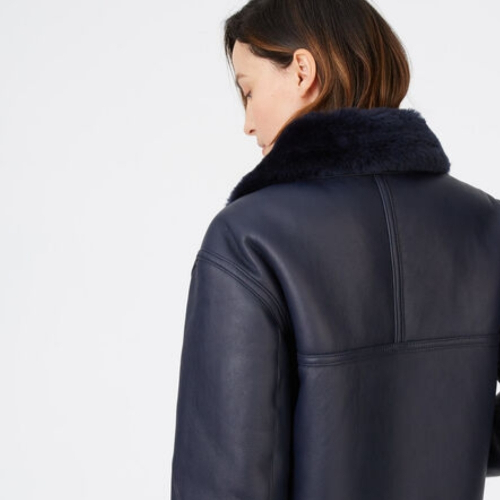 Club Monaco Diya Shearling Coat - Picture 2 of 16